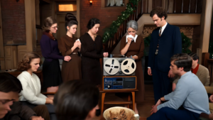 ACT3_Omaha family_around Reel to Reel recorder living room 1_6.335.1